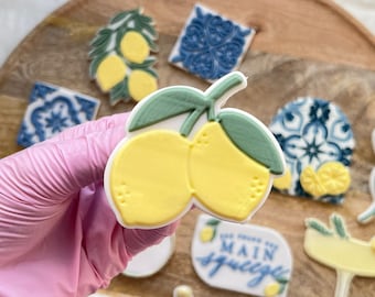 Lemon Duo Cookie Cutter Embosser Stamp Wedding Amalfi Coast