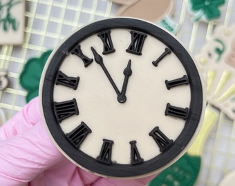 Countdown Clock Pop Up Embosser Cookie Stamp with matching Cookie Cutter