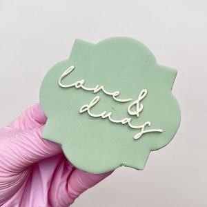 Love Duas Lettering Stamp & Cutter Embosser Stamp Fondant Stamp Ramadan Cookie Cutter image 1