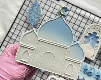 Mosque Fine Cookie Cutter Embosser Stamp