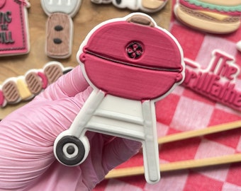 Grill Cookies Stamp Embosser with Cutter