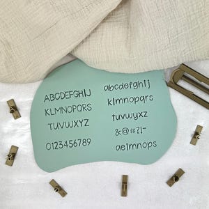 Juego de sellos de galletas con letras clásicas y caja, sello de fuente personalizado