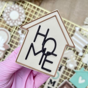 Casa con scritta Home Fondant Embosser Cookie Stamp Cookie Cutter
