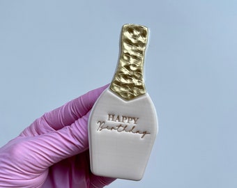 Champagne Bottle Cookie Cutter Embosser Stamp Wedding