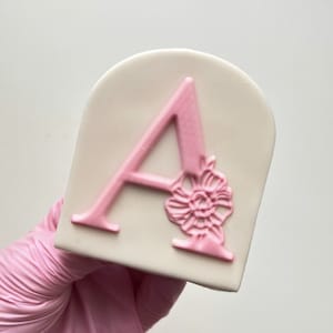 Alphabet Floral A-Z Embosser Stamp Fondant Cookie Stamp