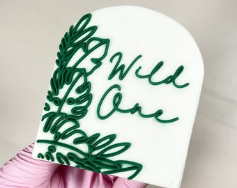 Wild One Jungle Frame Embosser Stamp Fondantkeks Stempel