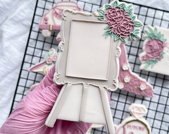 Wedding Board Floral Cookie Cutter Embosser Stamp Wedding