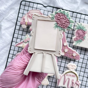 Wedding Board Floral Cookie Cutter Embosser Stamp Wedding