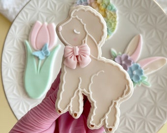 Cute Lamb Easter Lamb 2 Fondant Embosser Cookie Stamp Cookie Cutter