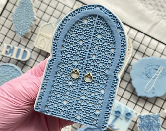 Arabic Door 3D Pattern Cookie Cutter Embosser Stamp