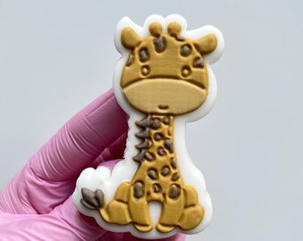 Giraffe Pop Up Embosser Stamp Cookie Cutter Cookie stamp with cookie cutter