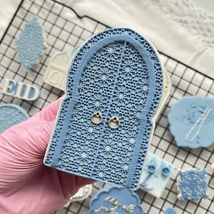 Arabic Door 3D Pattern Cookie Cutter Embosser Stamp