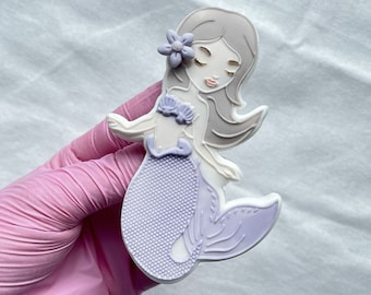 Mermaid Cookie Stamp Embosser with Cutter