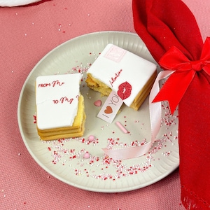 Carta de amor especial de mim para meu amor Cortador de biscoitos e carimbo de relevo para o Dia dos Namorados
