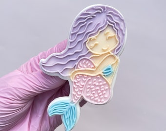 Mermaid Embosser Cookie Stamp with Cookie Cutter