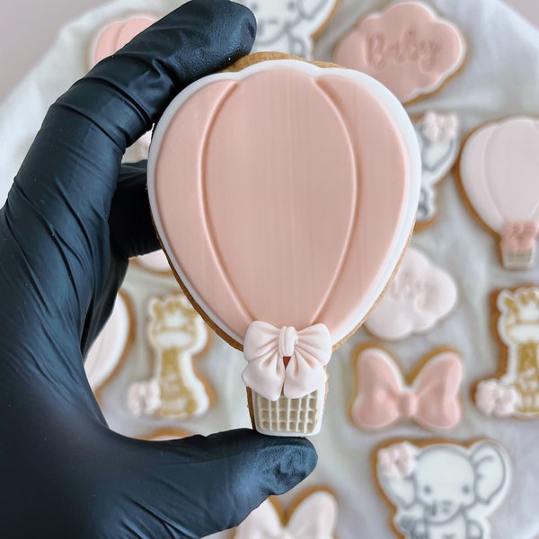 Heißluftballon Pop Up Embosser Fondantstempel mit Keksausstecher