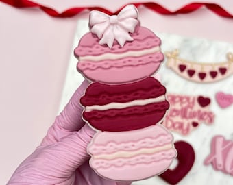 Torre de Macarons - Cortador de Biscoitos e Carimbo para Relevo