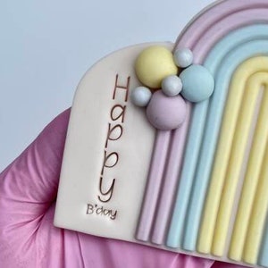 HAPPY BIRTHDAY Vertikal Acryl Font Cookie Stamp