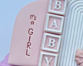 It's a Girl Vertical Acrylic Font Cookie Stamp