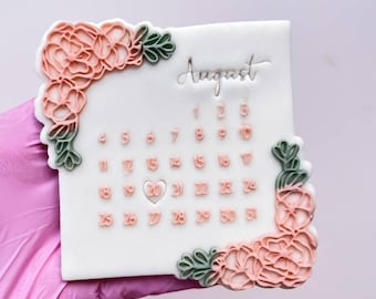 Save the Date Kalender Set Cookie Cutter Cookie Stamp