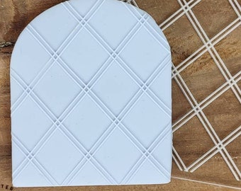 Diamond Pattern Embosser Cookie Stamp