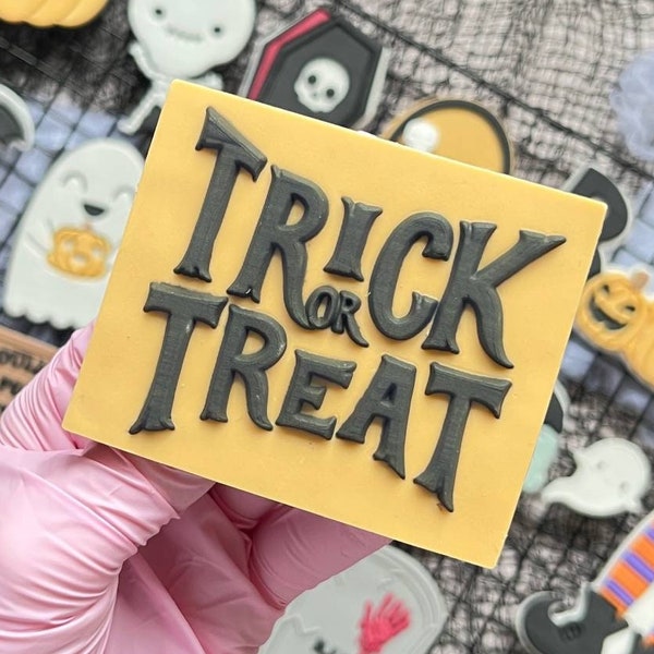 Trick or Treat  Fondant Embosser Cookie Stamp