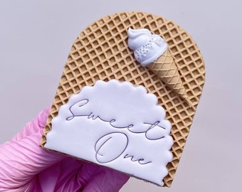 Sweet One Acryl Font Stamp  Fondantkeks Stempel Cookie Font Set