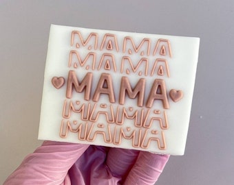 Mom Text Embosser Stamp Fondant Cookie