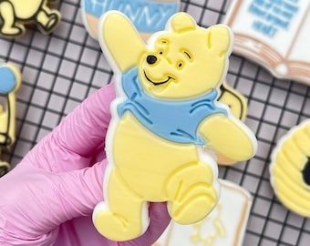 Sello de fondant Honey Bear Embosser con cortador de galletas