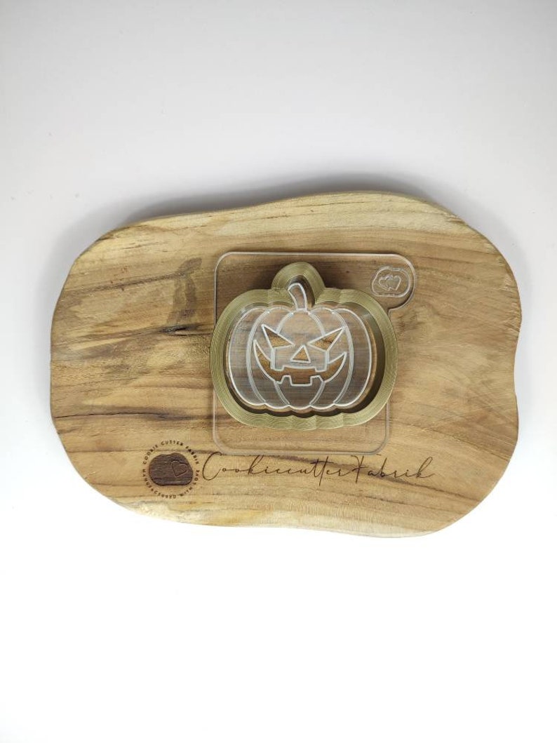 Spooky Pumpkin 1 Halloween Fondant Embosser Cookie Stamp image 3