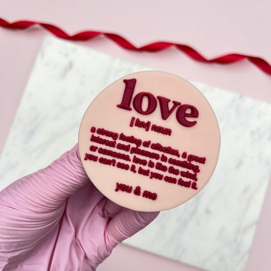 Love Definition Embosser Fondant Stamp Etsy
