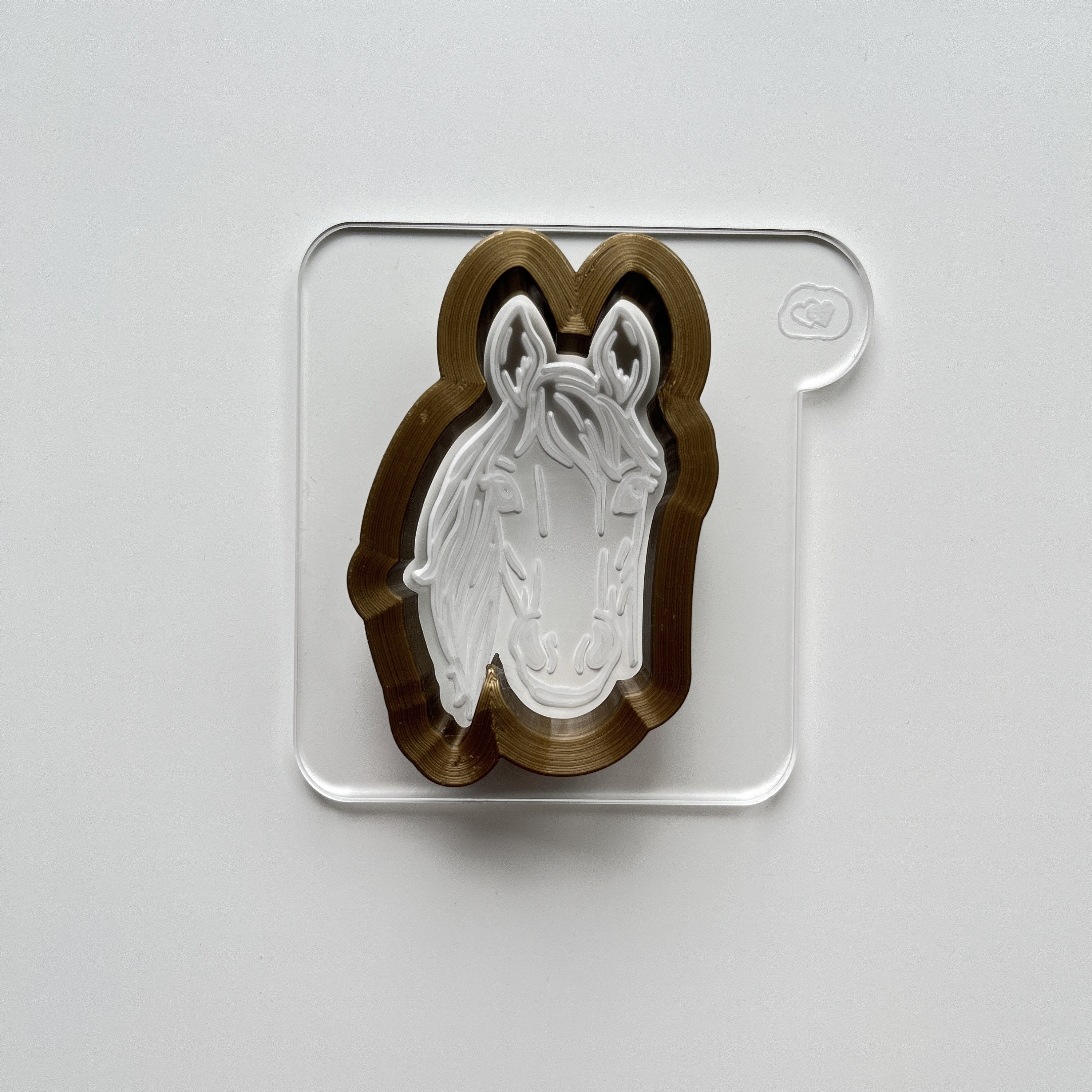Custom Pet Horse Head Embosser Cookie Stamp with Cutter