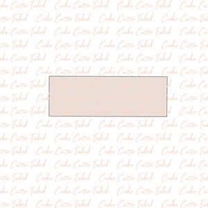 May include: A repeating pattern of the words "Cookie Cutter Fabrik" in a light brown script font on a cream background. A rectangular shape with the same light brown color is in the center.