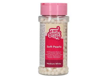 FunCakes Soft Pearls Medium Weiß 60 g