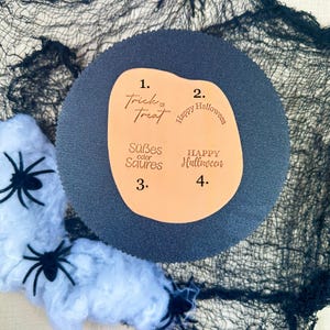 Essentials Halloween Premium Easy to use Acrylic Font | Lettering Cookie Stamp