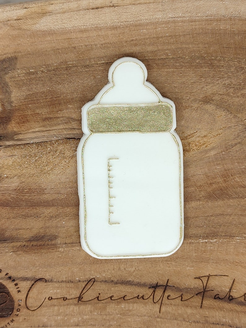 Baby Bottle Embosser Cookie Stamp with Cookie Cutter image 3