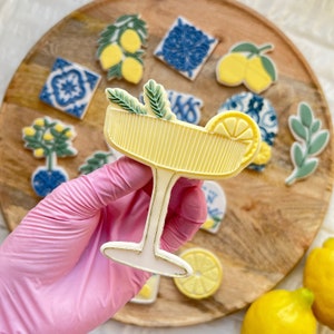 Cocktail Glass Cookie Cutter Embosser Stamp Wedding Amalfi Coast