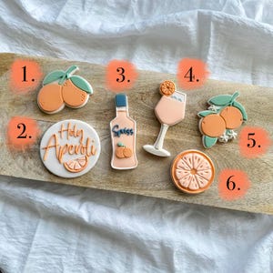 Holy Aperoli Cookie Cutter Set – Acrylic Stamp Set with Spritz, Oranges & Glass Motifs