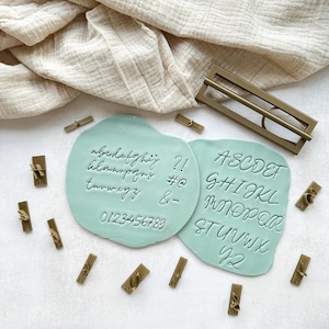 Set di caratteri firmati Kit di timbri per biscotti alfabetici con timbro per caratteri a scatola