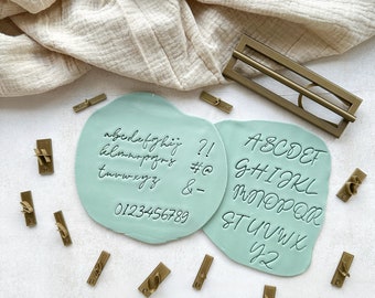Signature Font Set Alfabet Koekjesstempelset met Doos Lettertype Stempel