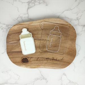 Baby Bottle Embosser Cookie Stamp with Cookie Cutter image 4