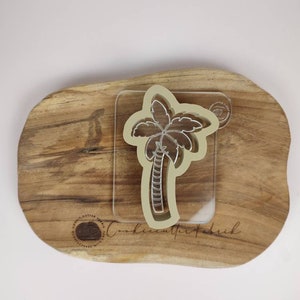 Palm tree cookie stamp with cookie cutter Cookie Cutter Biscuit Stamp image 3
