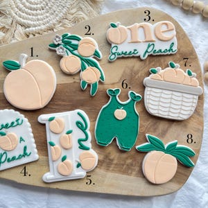 One Sweet Peach Baby Set Pop Up Embosser Cookie Stamp Cookie Cutter