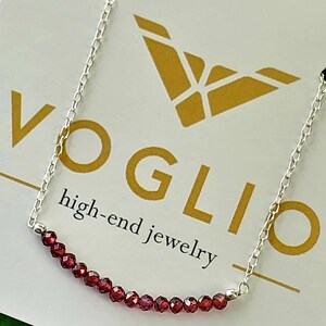 Garnet & Silver Adjustable Bracelet