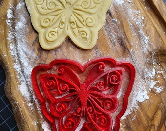 Butterfly Cookie Cutter, Single, Curly Wing Design