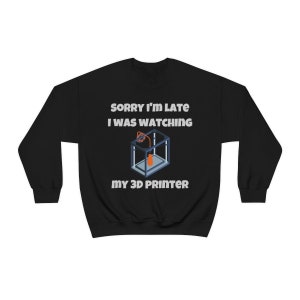 Przepraszam za spóźnienie. Przyglądałem się mojej drukarce 3D, hobbystycznej drukarce 3D - Bluza z okrągłym dekoltem unisex Heavy Blend