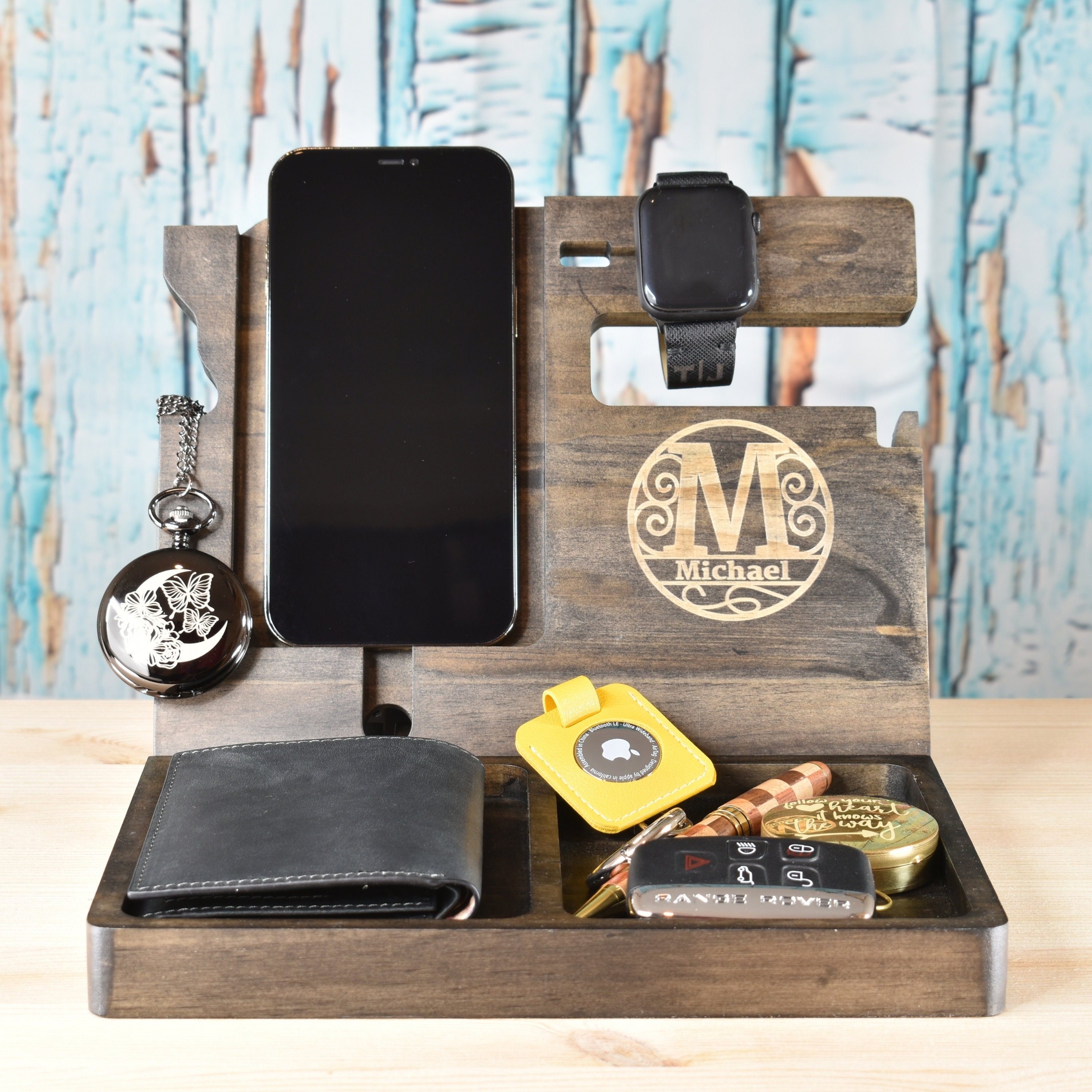 Personalised Acrylic Desk Tidy, Docking Station, Reminder Board