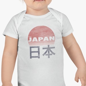 Infant Visit Japan Short Sleeve Onesie® | Baby Japanese White One-piece | Multiple Toddler Sizes