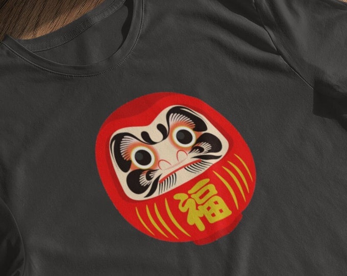 Daruma Doll Japanese Shirt, Minimalist Graphic Street Wear T-Shirt for Men and Women, Gift and Souvenir Tee