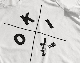 OKI Okinawa Hipster Tee | Minimalist Japanese Design | Unisex Shirt for Men and Women